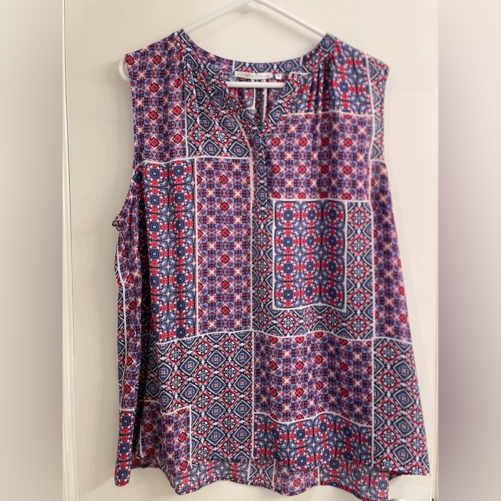 Violet & Claire Sleeveless 2X Blouse